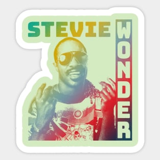 Stevie Wonder Graphite Pen Rainbow Colors Sticker